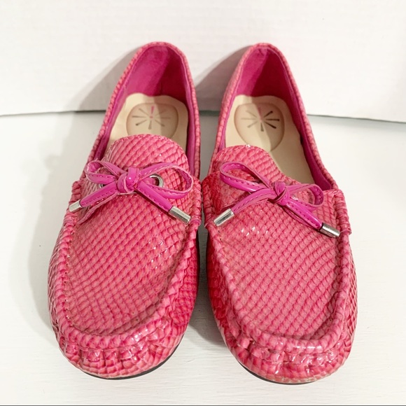 Isaac Mizrahi Live! Alison Leather Snakeskin Embossed Slip On Loafer Moccasin 🩷 - Picture 5 of 11